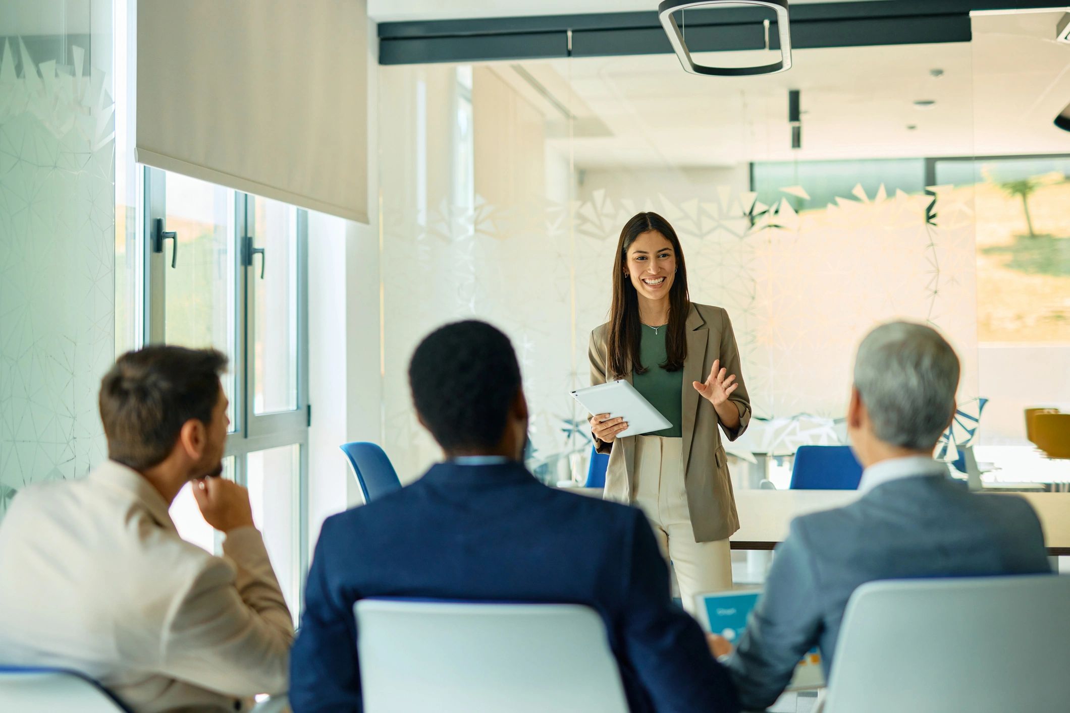 Professional leading a business strategy workshop